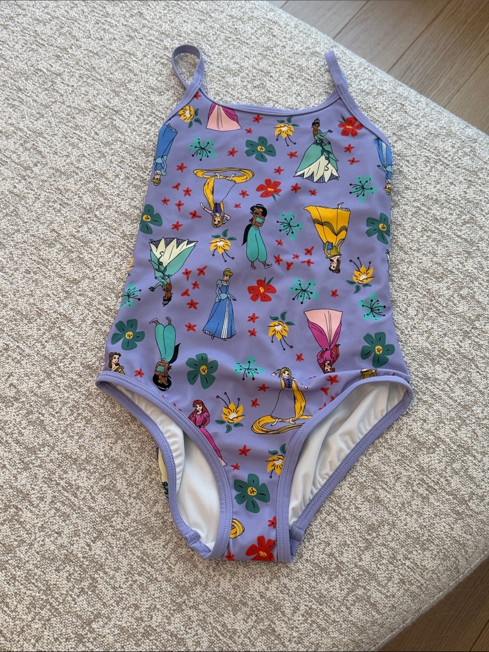 Hanna Andersson Disney Princess Print Kids One-Piece Swimsuit NWOT size 8